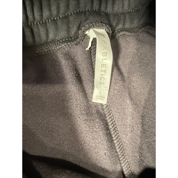 Fabletics Black Fleece Split Neck Sweatshirt XL and Matching Sweatpants L Set - Picture 10 of 10